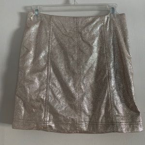 Free People modern femme silver mini skirt